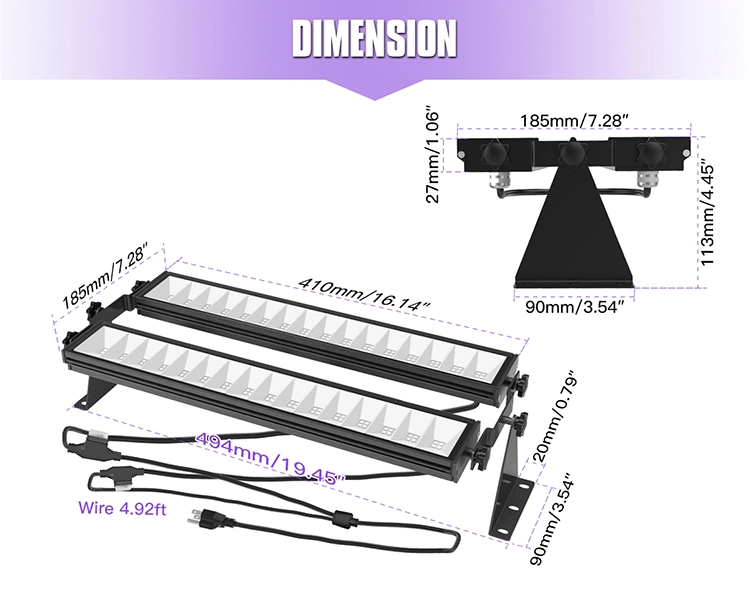 Linear Waterproof LED Wall Wash Light UV LED Bar LED Strip 80W 150W Waterproof Wall Washer Light