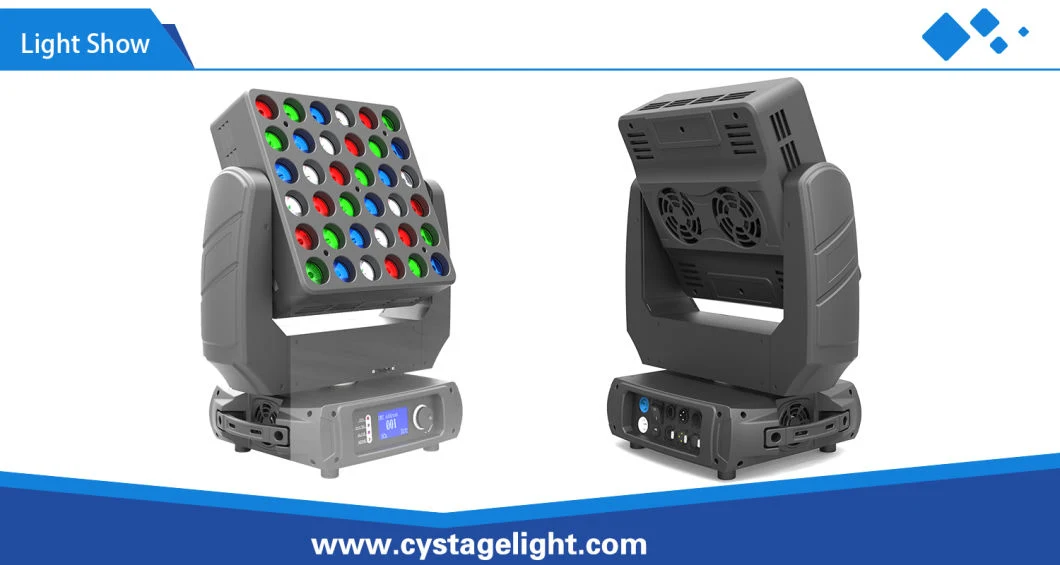 Magic Panel 6X6 36X15W RGBW 4in1 Infinite Rotating LED Matrix Beam Moving Head Stage Light