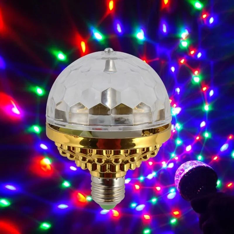 Colorful Rotating Crystal Bulb Atmosphere Magic Ball Light LED Stage Light