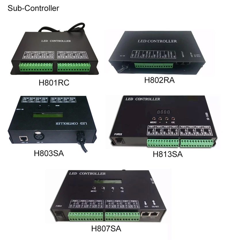 H803TV Online/Offline DMX Spi Digital LED Strip DVI/HDMI Controller Online Madrixs Interface Master Controller