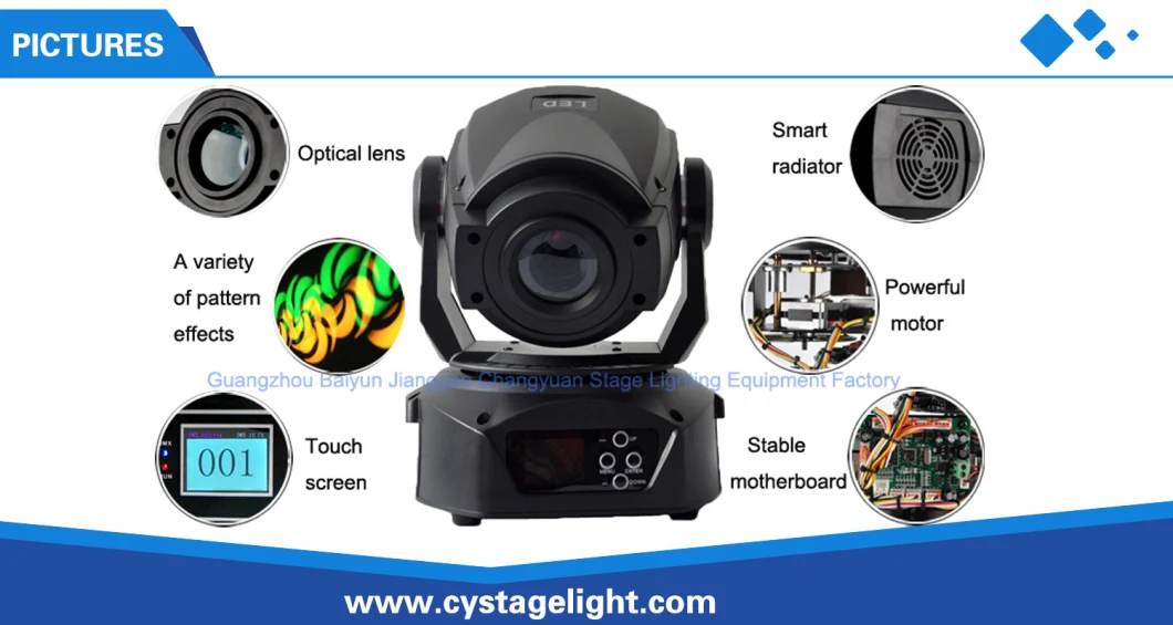 High Quality 90W Mini Spot LED Moving Head Effect Lighting