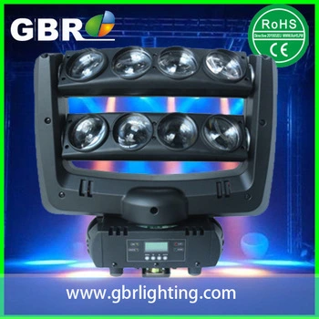 Gbr Illuminazione scenica a LED Fascio a testa mobile 8x10W Ciascuno RGBW 4 in 1 LED Spider Light