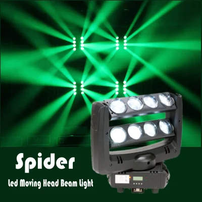 Luce a testa mobile con fascio di ragno a LED 8 * 10W RGBW per illuminazione da club Illuminazione da DJ