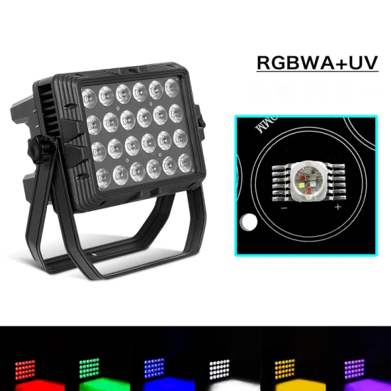 Commercio all'ingrosso DJ Stage Bar KTV Discoteca Discoteca Attrezzatura LED Wash 24PCS 24X10W 4in1 RGBW IP65 Impermeabile Esterno Piatto PAR Can Wall Washer Proiettore Effetto Luce